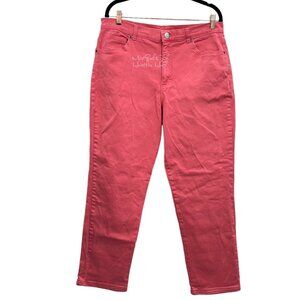 Basic Editions Classic Fit Coral Jeans Size 16